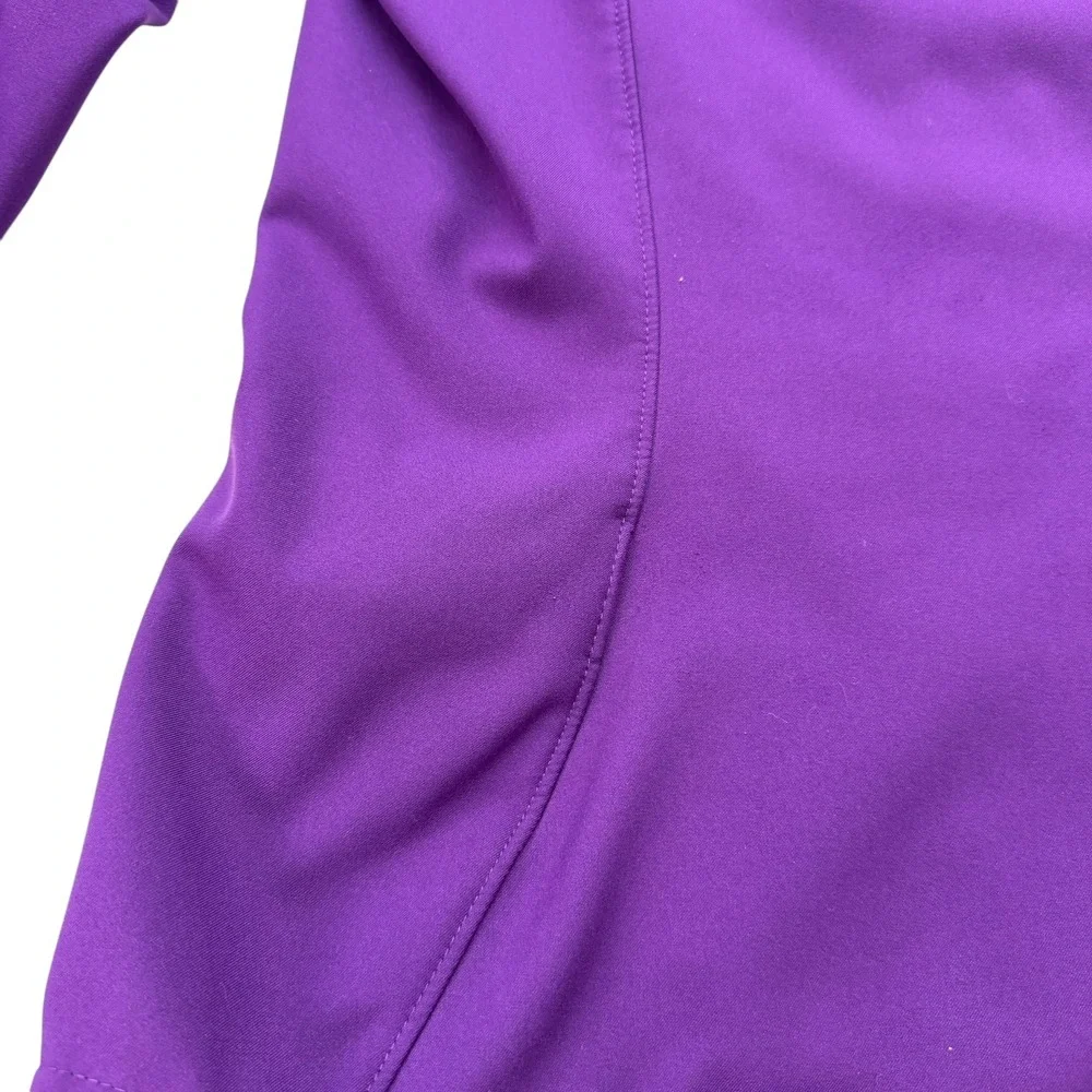 Mountain Hardwear Hooded Softshell Jacket Purple Fleece Lined Full Zip Outdoor